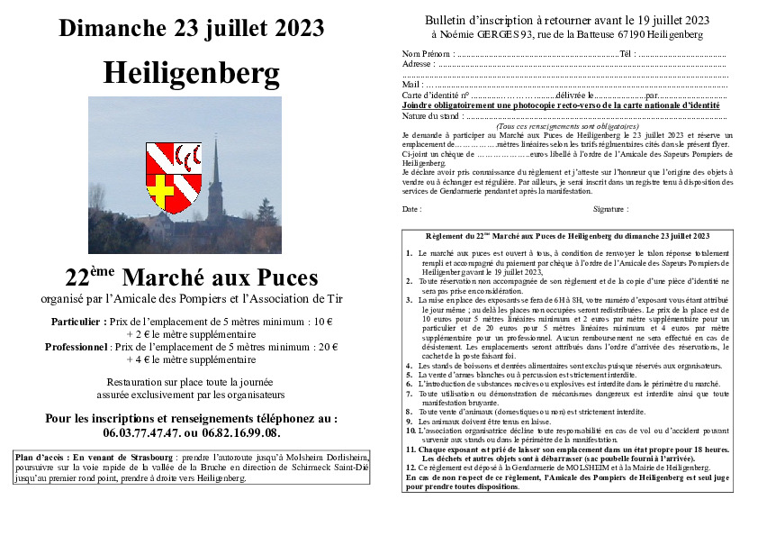 22e édition du Marché aux Puces de HEILIGENBERG