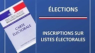 Elections Municipales : inscriptions sur les listes électorales