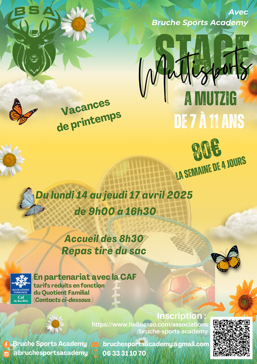 Stage multisports vacances de Printemps